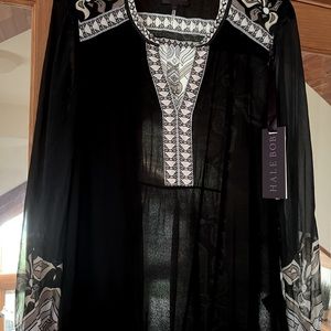 Hale Bob Top / Medium/ Beaded / Black